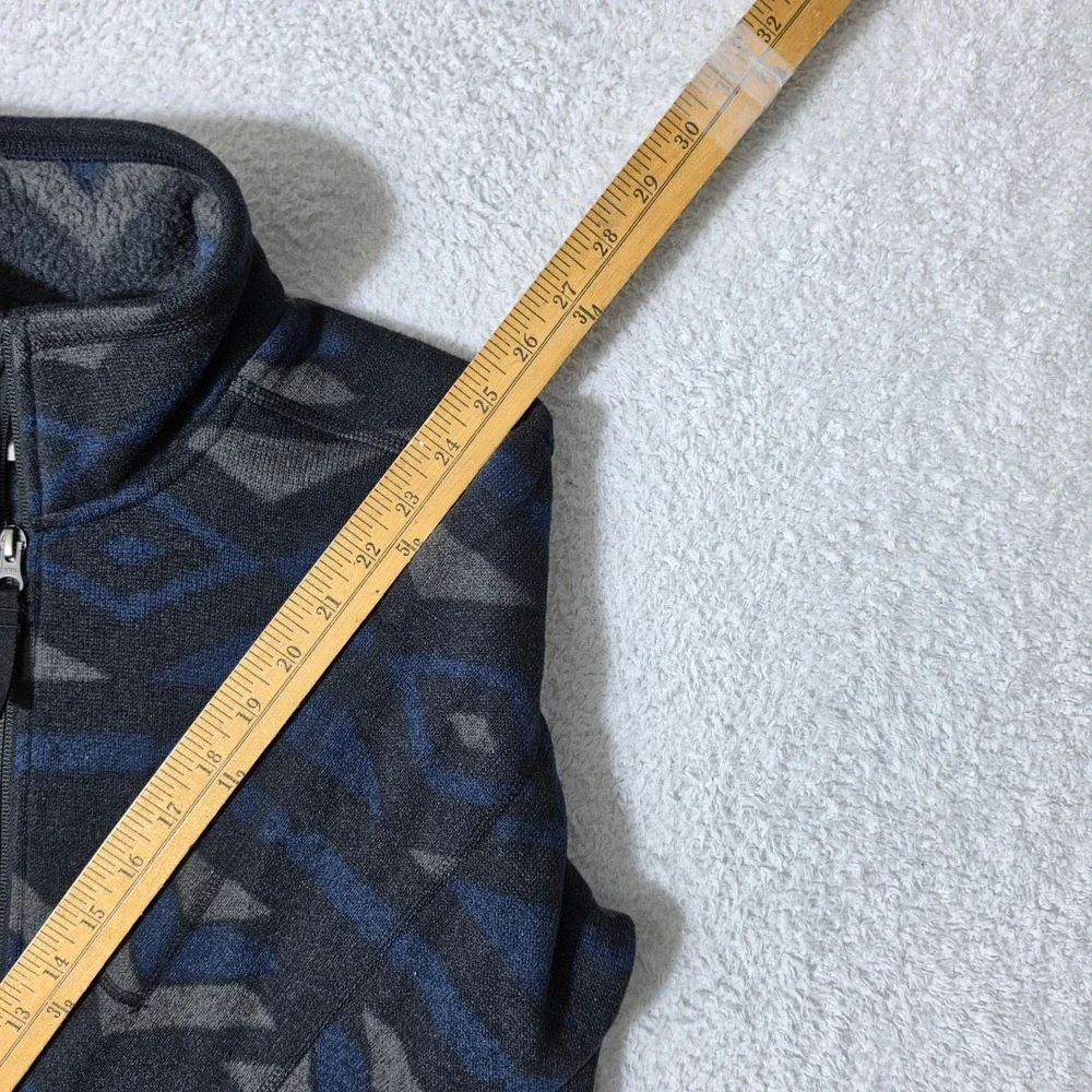 NEW The North Face Gordon Lyons Mens S Pullover Blue Aztec L/S Fleece NF0A3YRB
